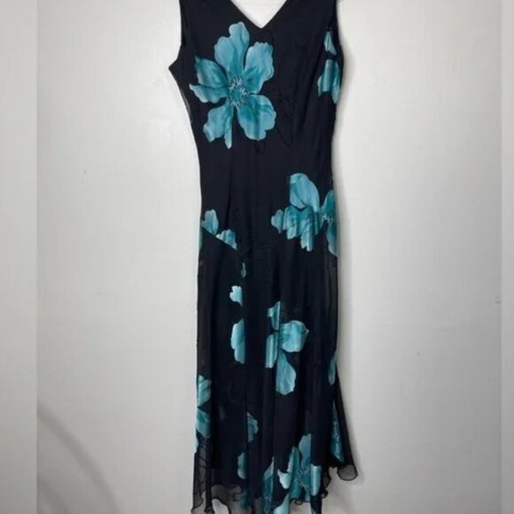 S. Roberts Dresses & Skirts - Long Blue Floral Summer Dress